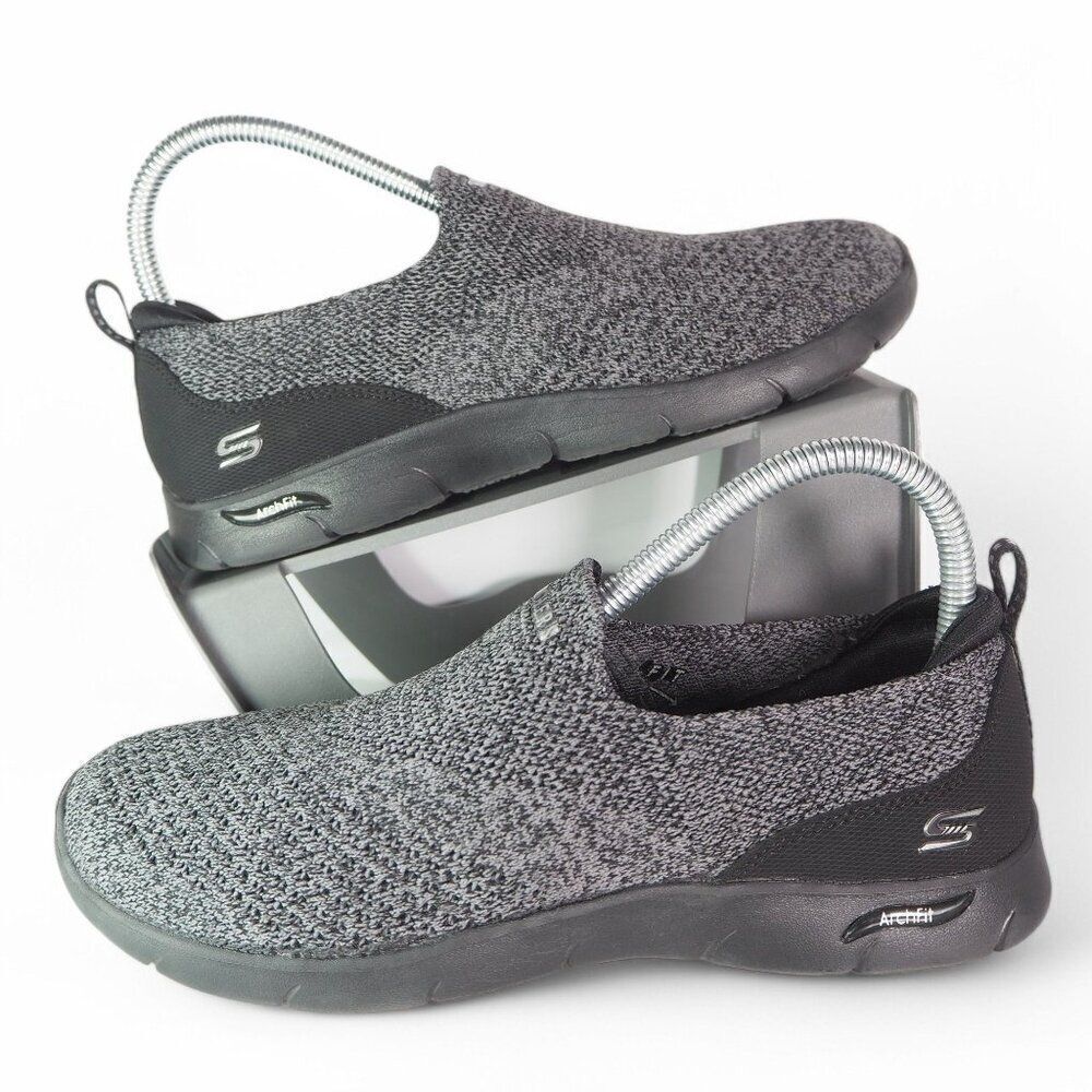 Skechers Stretch Air Cooled Slip-on Sneakers Grey / Black 104091W Women's 7